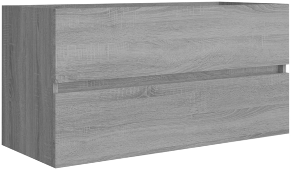 vidaXL Waschbeckenunterschrank Grau Sonoma 90x38,5x45 cm Holzwerkstoff 815655