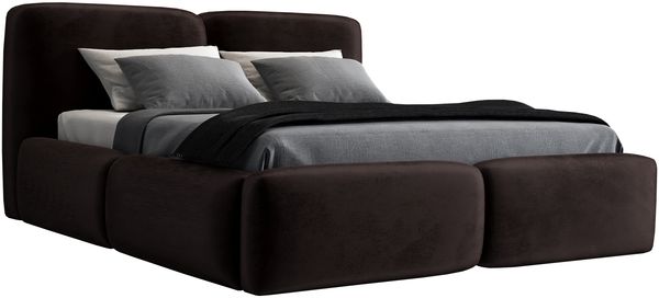 Polsterbett OLKE 140x200 mit Matratze, Bettkasten und Lattenrost. Farbe: Espresso 6 Bild 4