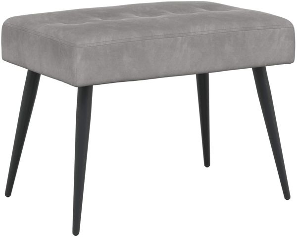 vidaXL Bank mit Knopfheftung Hellgrau 60 x 40 x 45 cm Samt 42038501