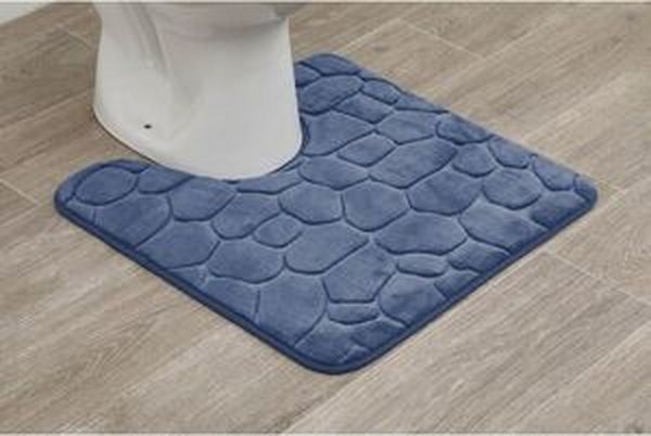 LikeKa WC-Vorleger mit Ausschnitt, Weicher Badezimmerteppich Badteppich mit Memory Foam