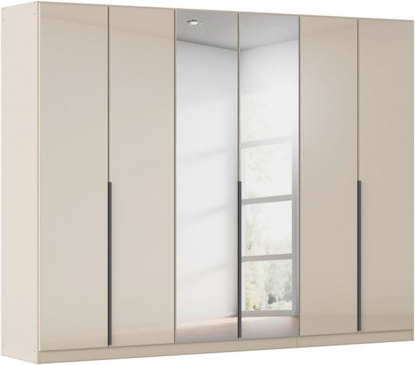 OTTO home Drehtürenschrank Kleiderschrank Kleiderschränke Schrank Garderobe AGORDO mit Glasfront (in zwei Griff-Farben, Breiten 91-405 cm) durchdachte Innenausstattung, in 8 Breiten und 2 Höhen MADE IN GERMANY