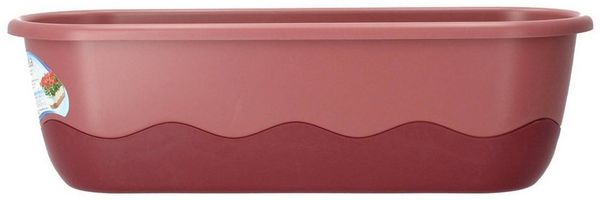PLASTIA Balkonkasten Mareta 60 cm rosa weinrot mit Erdbewässerung