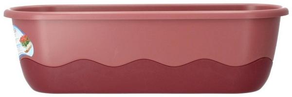 PLASTIA Balkonkasten Mareta 60 cm rosa weinrot mit Erdbewässerung
