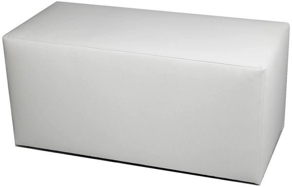 Dmora Pouf București, Mehrzwecksessel, Sitzsack, Hockerhocker, Made in Italy, 40x90 h42 cm, Weiß