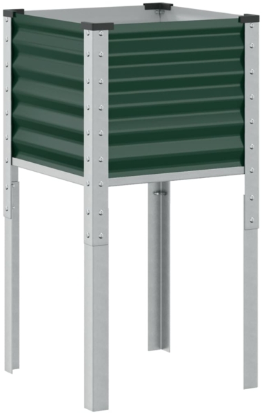 vidaXL Garten-Pflanzgefäß Grün 45 x 45 x 88 cm Stahl 4008963