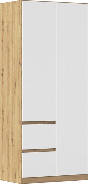 rauch Drehtürenschrank Kleiderschrank Schrank Garderobe Garderobenschrank MAINZ grifflose Front, Außentüren mit Push-to-Open Funktion MADE IN GERMANY