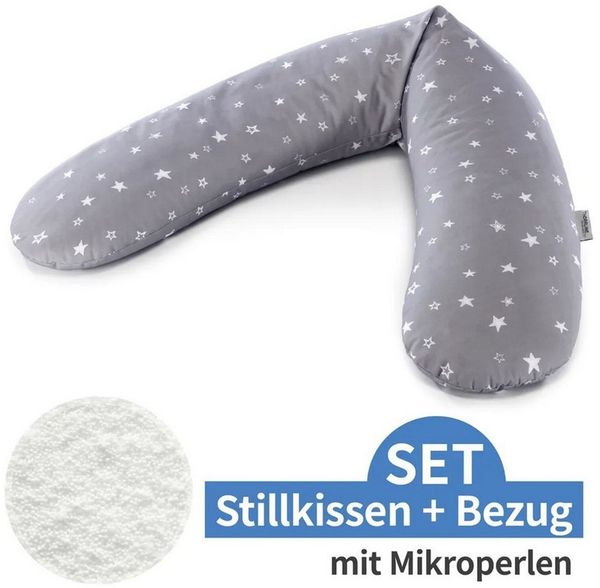 Theraline Stillkissen 190cm inkl. Bezug Sternenhimmel Mikroperlenfüllung