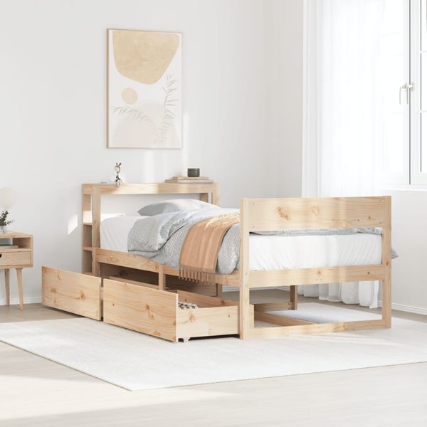 vidaXL Massivholzbett ohne Matratze 90x190 cm Kiefer 3306402