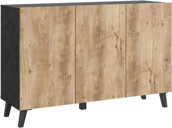 Home affaire Sideboard SIDEBOARD PHUKET II, Stilvolle, grifflose Kommode, Breite 120cm (1 St), Mit 6 Fächern und höhenverstellbaren Einlegeböden