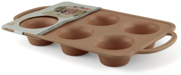 6-fach Backform ideal für süße & herzhafte Kreationen - Silikon-Muffinform