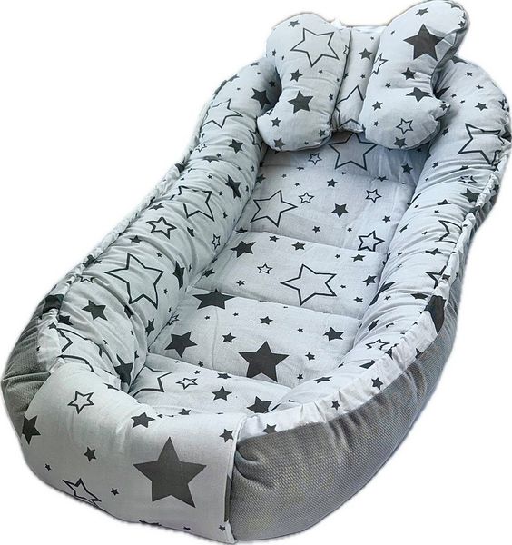 Pamek Bettnestchen Babybett Babynestchen Babynest Kinderbett Kokon zum schlafen Kissen, Sehr weiches material, Füllung 100% antiallergische Silikonkogel.