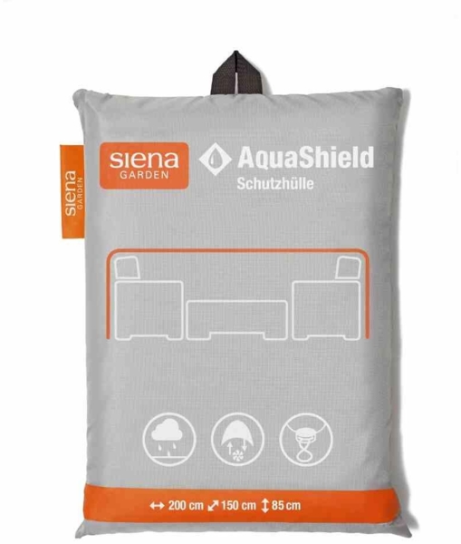 Siena Garden 'AquaShield' Sitzgruppenhülle, Polyester hellgrau, 200 x 150 x 85 cm