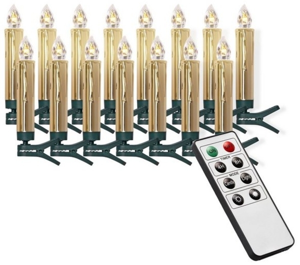 IC Winterworld LED-Christbaumkerzen 15 kabellose LED Weihnachtsbaumkerzen mit Fernbedienung, Komplett-Set, flammenlose Kerzen mit Tropfen, perfekte Alternative zur Lichterkette Bild 3