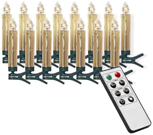 IC Winterworld LED-Christbaumkerzen 15 kabellose LED Weihnachtsbaumkerzen mit Fernbedienung, Komplett-Set, flammenlose Kerzen mit Tropfen, perfekte Alternative zur Lichterkette Bild 1