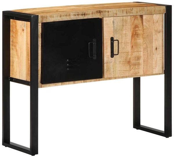 vidaXL Konsolentisch 90x35x75 cm Raues Massivholz Mango 4013571