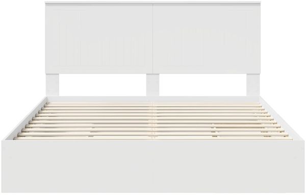 vidaXL Aufbewahrungsbett mit Kopfteil Weiß 160 x 200 cm Holzwerkstoff 3411187 Bild 8