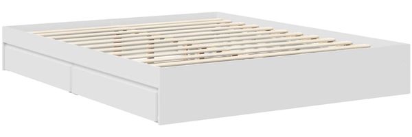 vidaXL Aufbewahrungsbett mit Kopfteil Weiß 160 x 200 cm Holzwerkstoff 3411187 Bild 6
