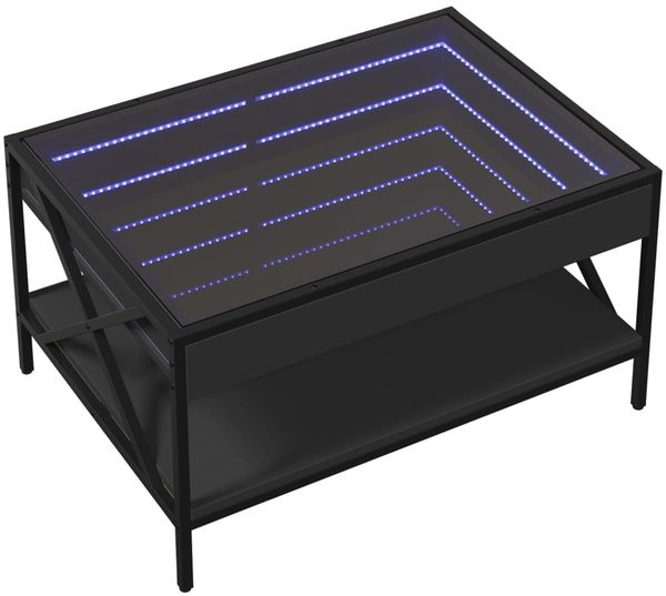 vidaXL Couchtisch mit Infinity-LED Schwarz 70x50x38 cm 847702 Bild 3