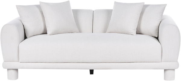 Sofa 3-Sitzer PORI Stoff Cremeweiß