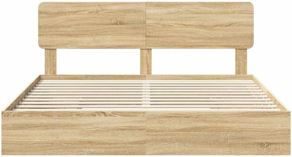 vidaXL Aufbewahrungsbett Sonoma-Eiche 180 x 200 cm Holzwerkstoff 3412250 Bild 8