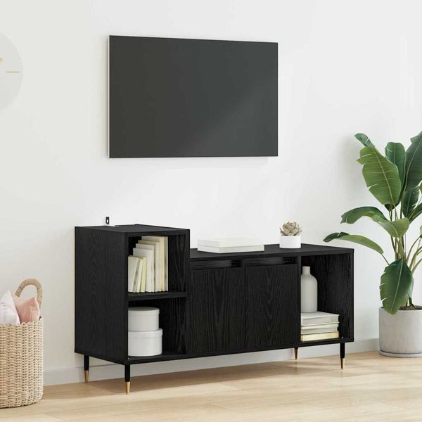 vidaXL TV-Schränk Schwarz Eichen-Optik 100 x 35 x 55 cm Holzwerkstoff 882719
