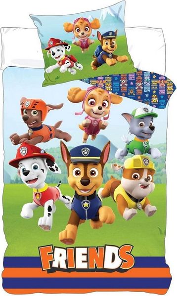 BrandMac Kinderbettwäsche Paw Patrol, Babybettwäsche Marshall Skye Chase 100x135 cm, Renforcé, 2 teilig