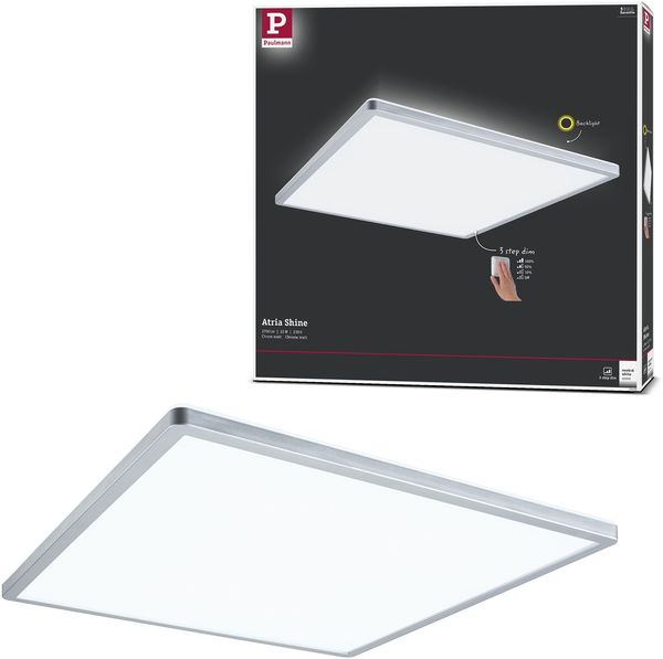 Paulmann No. 71009 LED Panel Atria Shine 420x420 mm 4000K Chrom matt dimmbar Bild 4