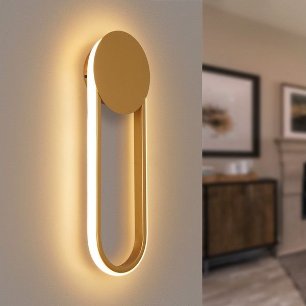 Nettlife LED Wandleuchte LED Wandleuchte Treppenhaus 12W 41cm 3000K, LED fest integriert, Warmweiß
