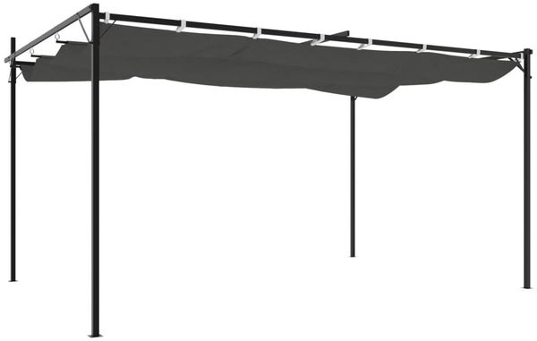 vidaXL Pergola mit Schiebedach Anthrazit 395x292x230 cm 360119 Bild 5