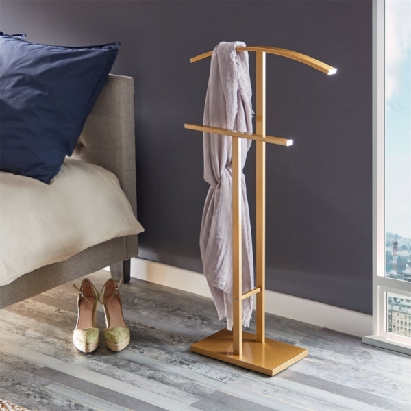 IDIMEX Herrendiener SCOTT, Stummer Diener mit Hosenbühel, Metall Damendiener Kleiderbügel gold Bild 3