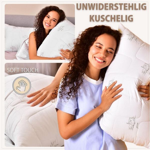 SEI Design Kopfkissen Schlafkissen Kissen Mikrofaserkissen Seitenschläferkissen 40x80, Füllung: 650g luxuriöse Mikrofaser, Bezug: Mikrofaser gesteppt, Seitenschläfer, Rückenschläfer, Bauchschläfer, Kissen, 1 Kopfkissen, vegane Alternative zu Daunenkissen Bild 3