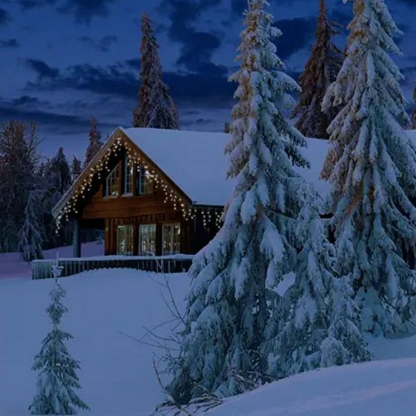MARELIDA LED-Lichtervorhang Eisregen Lichterkette Icicle 490 bernstein LED 20m Außen Weihnachten, 490-flammig