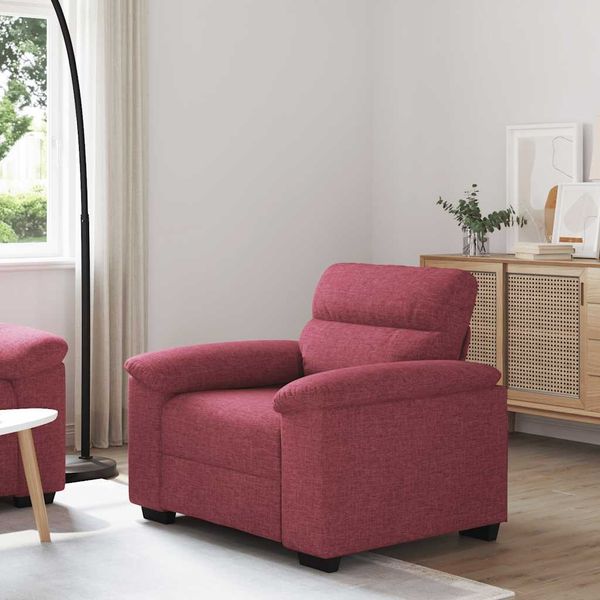 vidaXL Sessel Weinrot 100x81x84 cm Stoff 4105290