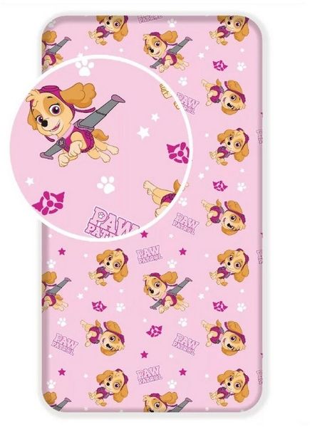 Paw Patrol Spannbettlaken 90x200 cm aus 100 % Baumwolle mit 25 cm Steghöhe