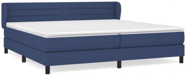 vidaXL Polsterbett mit Matratze Stoff Blau 200 x 200 cm