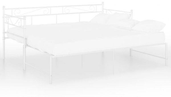 vidaXL Auszieh-Bettgestell, Metall, weiß, 90x200 cm Bild 14