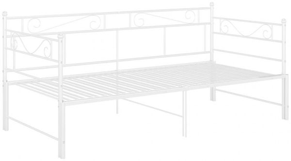 vidaXL Auszieh-Bettgestell, Metall, weiß, 90x200 cm Bild 17