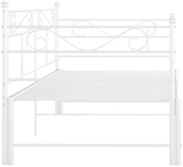 vidaXL Auszieh-Bettgestell, Metall, weiß, 90x200 cm Bild 19