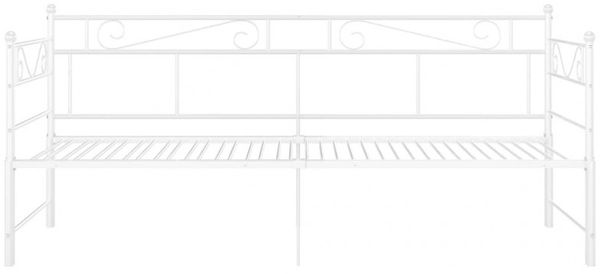 vidaXL Auszieh-Bettgestell, Metall, weiß, 90x200 cm Bild 18
