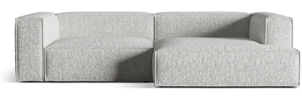 Micadoni Ecksofa Nuria 4-Sitzer Rechts Boucle Silber