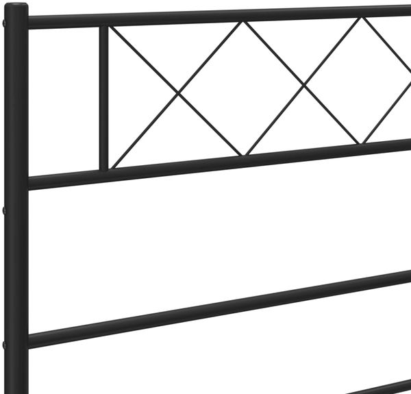 vidaXL Bettgestell mit Kopfteil, Metall, Schwarz, 193x203 cm Bild 8