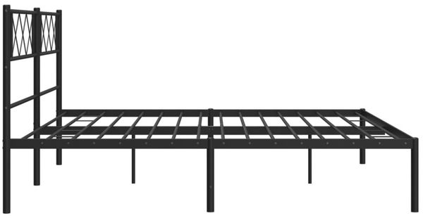 vidaXL Bettgestell mit Kopfteil, Metall, Schwarz, 193x203 cm Bild 6