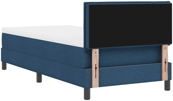 vidaXL Boxspringbett mit Matratze mit Kopfteil Blau 90 x 190 cm Stoff 3342099 Bild 9