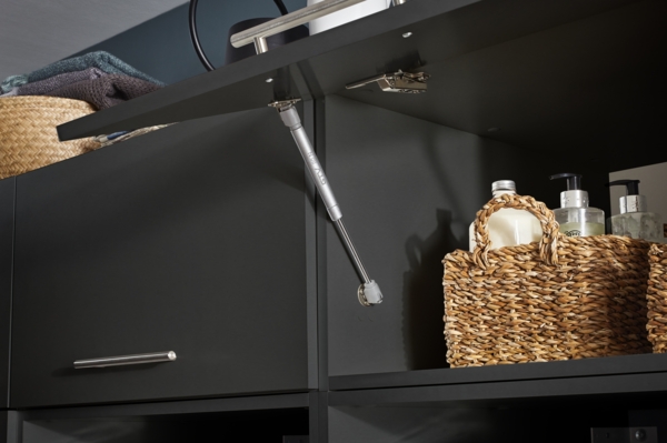 Waschmaschinenumbauschrank >LAUNDREEZY< in anthrazit - 135x200x67,5 (BxHxT) Bild 7