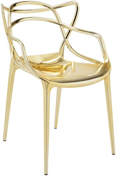 2er Set Kartell Masters Stuhl Metall 53,5x83x55 cm