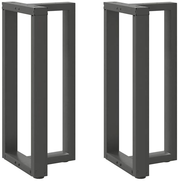 vidaXL Bartischbeine T-Form 2 Stk. Anthrazit 50x35x(90-91) cm Stahl 4013078