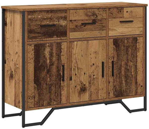 Sideboard, Kommode mit Schubladen Altholz 97 x 32,5 x 74,5 cm j2120p