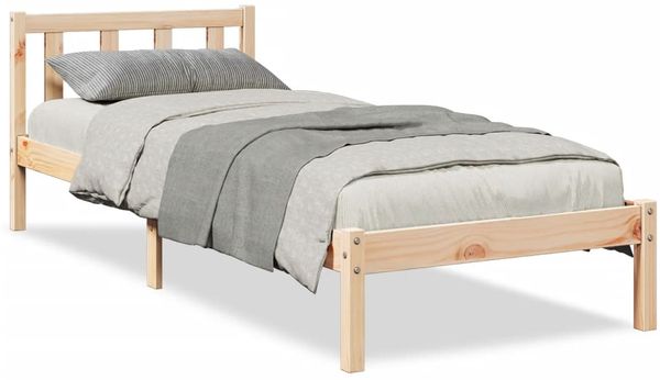 Einzelbetten, Betten für Erwachsene, Massivholzbett Extra Lang ohne Matratze 90x220 Kiefernholz de511