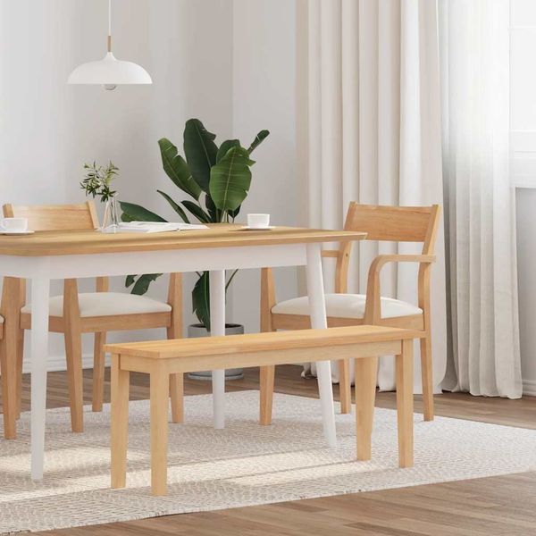 vidaXL Bank 110 cm Massivholz Gummibaum 4102604