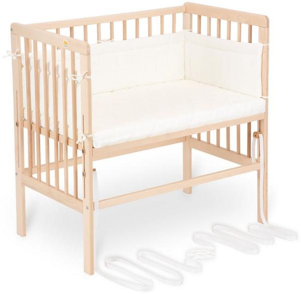 FabiMax 3365 'BOXSPRING' Beistellbett natur, inkl. Matratze 'CLASSIC' und Nestchen 'Amelie' creme